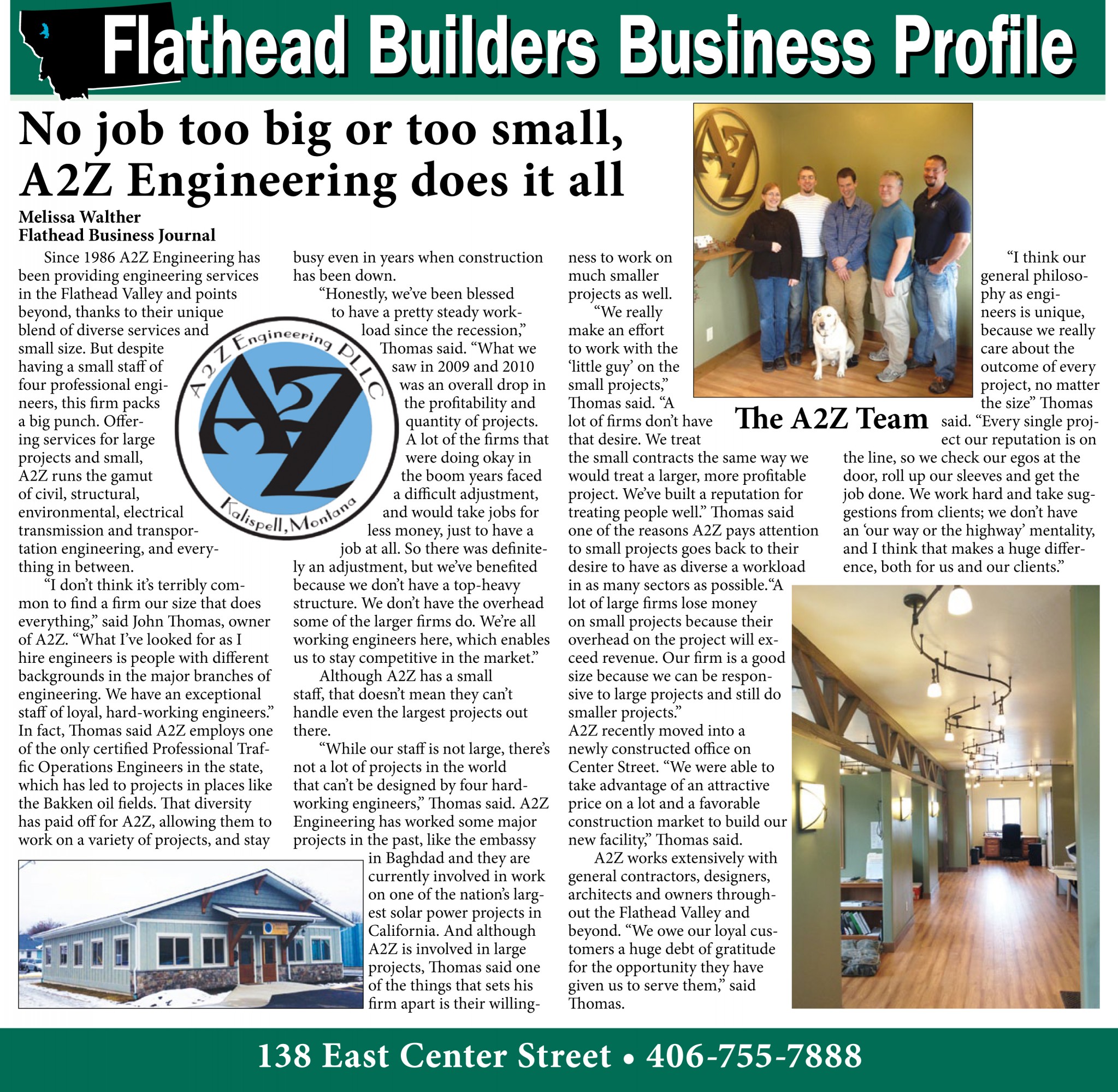A2Z Engineering Flathead Business Journal